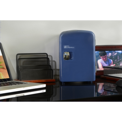 Uber Appliance – Mini réfrigérateur personnel Uber Chill, capacité de 6 canettes pour le bar, la chambre, le bureau ou la chambre d’étudiant,