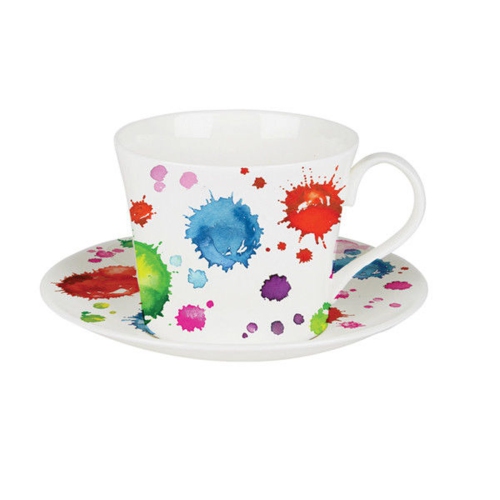 Roy Kirkham Breakfast Cups & Saucers - Splash Color