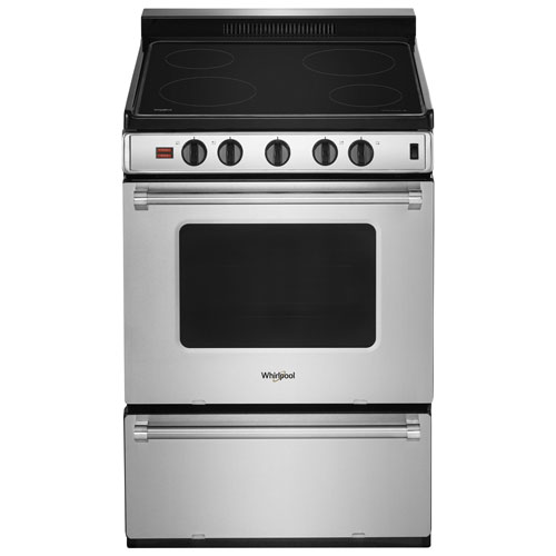 Whirlpool 24" 3.0 Cu. Ft. Freestanding Electric Range (YWFE50M4HS) - Stainless Steel