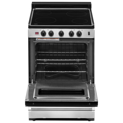 Whirlpool 24" 3.0 Cu. Ft. Freestanding Electric Range (YWFE50M4HS) - Stainless Steel