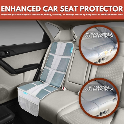  Car Backseat Organizer with Tablet Holder for Kids- Thermal Pockets- Use as Seat Back Protector, Kick Mat