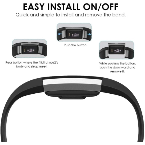 navor Replacement Band Compatible with Fitbit Charge 2 Bracelet Straps, Wristbands for Women Men Boys Girls - Small