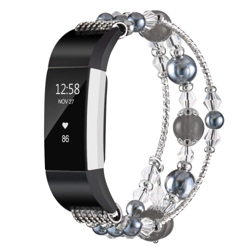 Fitbit Charge 2 - One Jewelry Bracelet with Elastic Pearl Beaded Band for Fit bit Charge 2 Fitness Tracker
