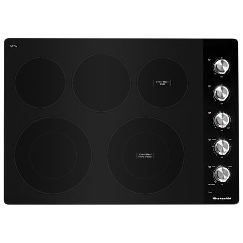 Surface de cuisson électrique lisse 30 po à 5 éléments de KitchenAid - Acier inoxydable