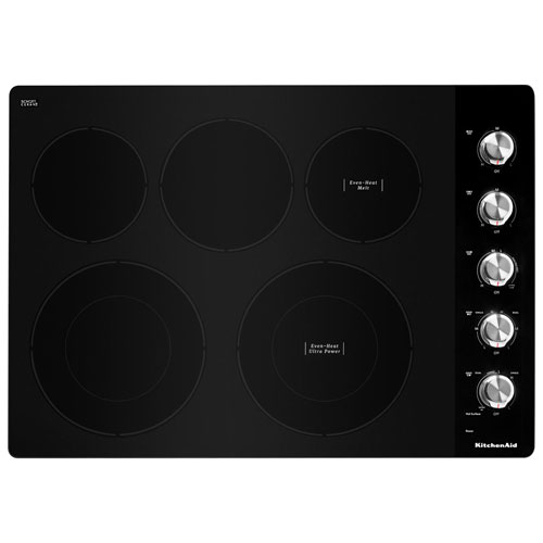 Surface de cuisson électrique lisse 30 po à 5 éléments de KitchenAid - Acier inoxydable