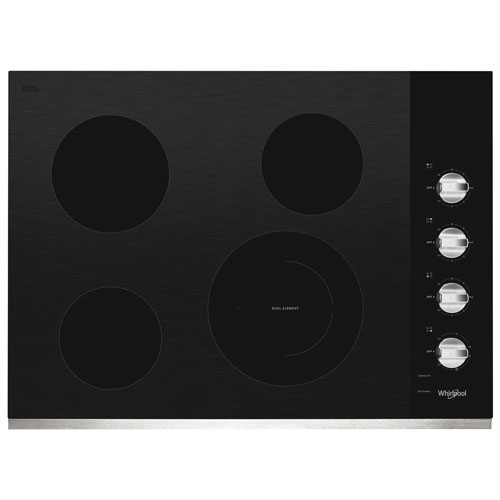 Whirlpool 30" 4-Element Electric Cooktop - Stainless Steel