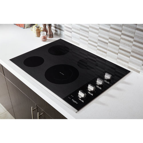 Whirlpool 30" 4-Element Electric Cooktop (WCE55US0HS) - Stainless Steel