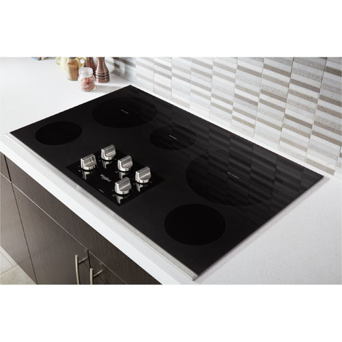 Whirlpool 36" 5-Element Electric Cooktop (WCE77US6HS) - Stainless Steel
