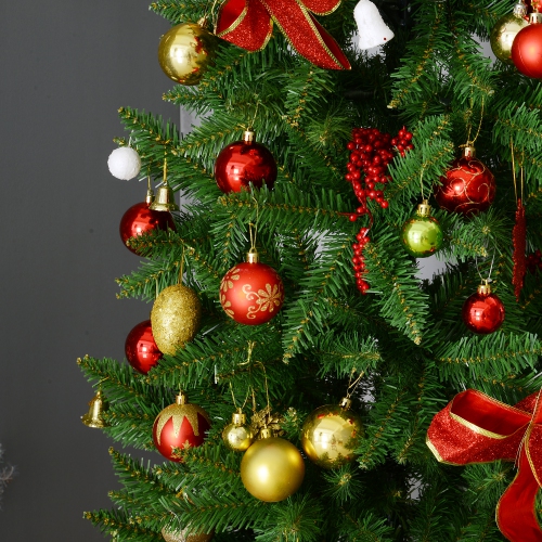 6.9ft Artificial Christmas Tree Evergreen Spruce w/ Metal Stand 865 Branch Tips