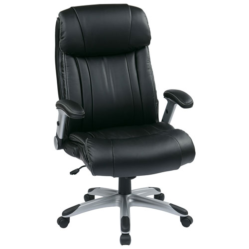 Work Smart ECH Bonded Leather Executive Chair - Black
