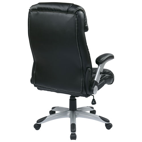 Work Smart ECH Bonded Leather Executive Chair - Black