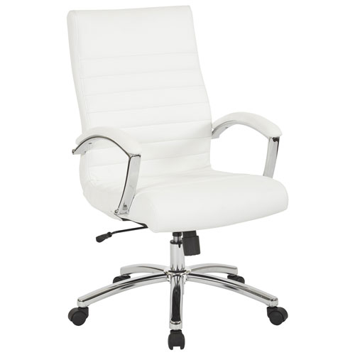 Faux Leather Executive Chair White, Best Faux Leather Office Chair