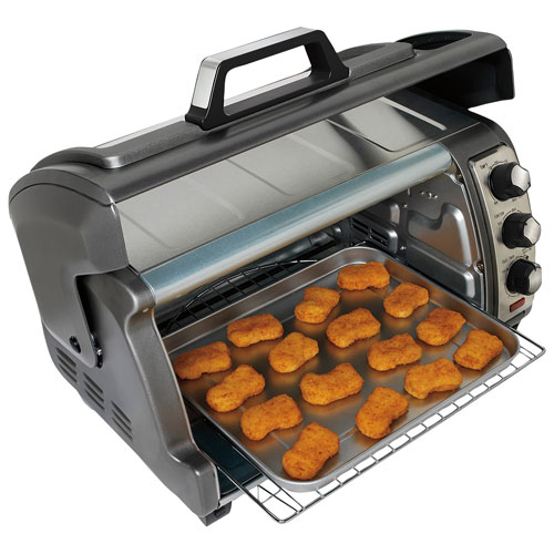 Hamilton Beach Easy Reach 6-Slice Convection Toaster/Pizza Oven - 0.26 Cu. Ft./7.4L - Grey