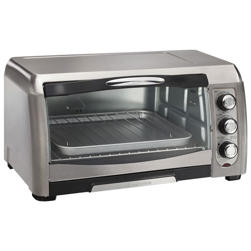Hamilton Beach 6-Slice Toaster/Pizza Oven - 0.65 Cu. Ft. - Stainless Steel