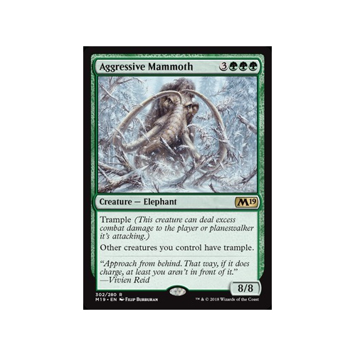 AGGRESSIVE MAMMOTH M19 Core Set 2019 MTG Green Creature — Elephant Rare