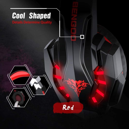 3.5mm Wired Gaming Headphone with Bass Stereo, Noise Isolation & Mic for PS4, XBox, PC, Apple