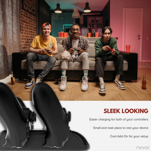 navor PS4 Controller Charger - Controller Docking Station with LED Light Indicators - Compatible with Playstation 4 - Fast Charging Docking Station