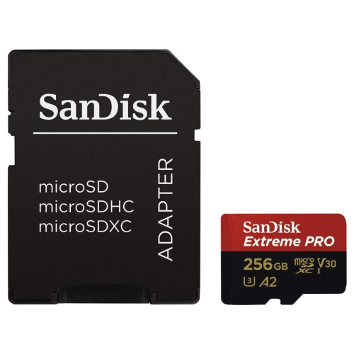 SanDisk Extreme PRO 256GB Micro SD Card with Adapter