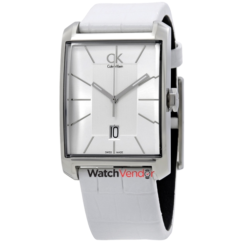 calvin klein silver ladies watch