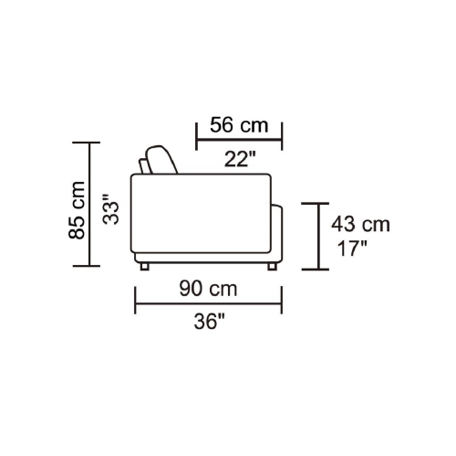 Husky® Leggo Sectional Sofa - RHS Chaise – Grey