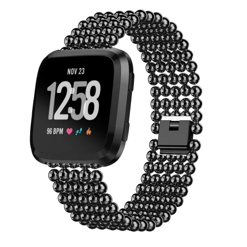 Fitbit versa black metal on sale band