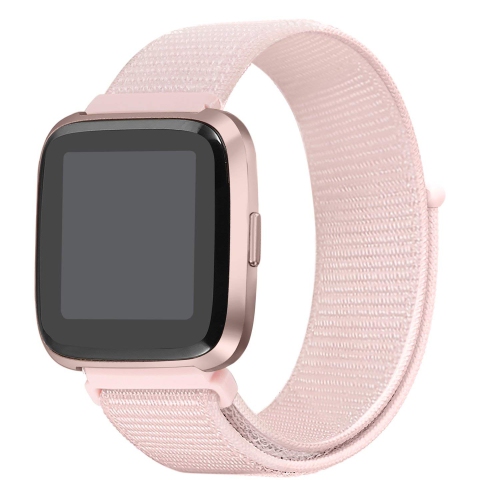 STRAPSCO  Woven Nylon Watch Band Strap for Fitbit Versa - In Pink