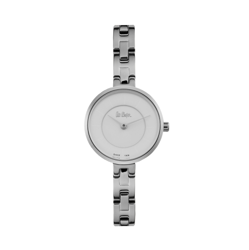 LEE COOPER  Ladies Silver Tone Dial Dress Watch - 28MM In White