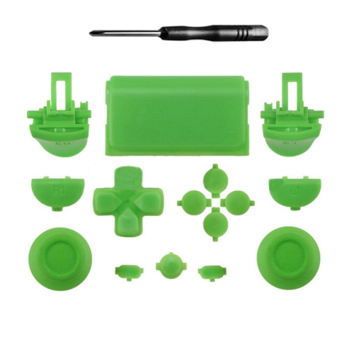 Set Button R2L2 Dpad Repair Kit for PS4 Pro Slim Controller Glossy JDM-040 - Green