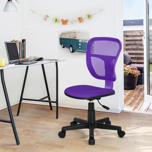Swiveling Mesh Mid-back Student Task Chair(Purple)