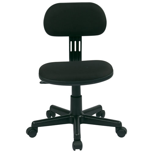 OSP Designs 499 Low-Back Polyester Task Chair - Black