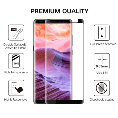HYFAI 3D-Edge HD Clear Case-Friendly Full Coverage Tempered Glass Screen Protector For Samsung Galaxy S9 Plus