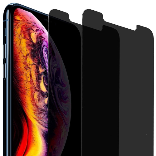 HYFAI – Protecteur d’écran en verre trempé anti-Spy Privacy pour Apple iPhone X/XS