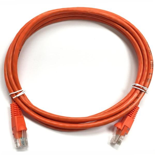 TECH CRAFT  10' Cross-Wired Cat6 (550Mhz) Utp Ethernet Network Cable - - Techcraft In Orange