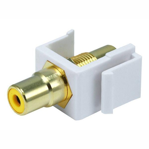 RCA Feed Thru Keystone Insert - Yellow - TechCraft
