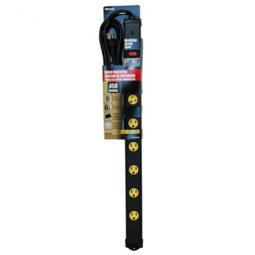 WOODS  Workshop 6 Outlet Surge Protector - 450 Joules