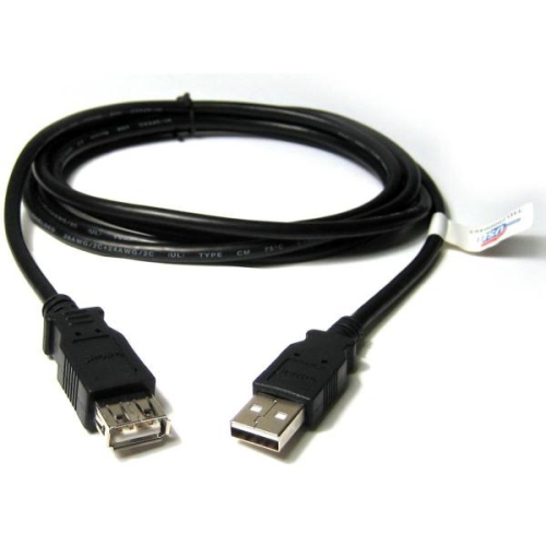TECH CRAFT  1' USB 2.0 Extension Cable - A to A - Male/female - Techcraft