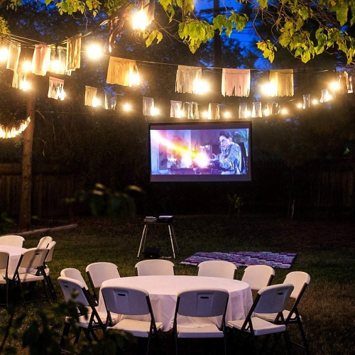 Vivider (TM) Projection Screen 120" 16: 9 Portable and Foldable Wall Ceiling Mount Projector Screen (157x273cm)- White