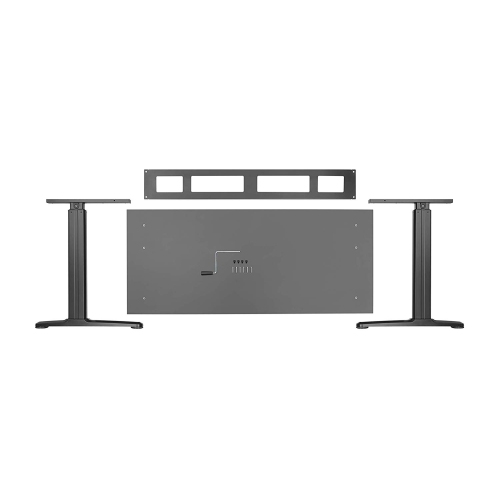Liveart Manual Sit to Stand Height Adjustable Desk Riser Frame with Table Top. Height from 740mm to 1210mm