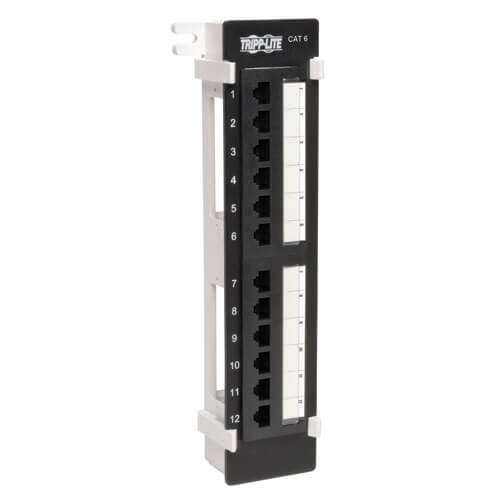 Tripp Lite Cat6/Cat5 110 Patch Panel 12-Port Vertical Wall-Mount -