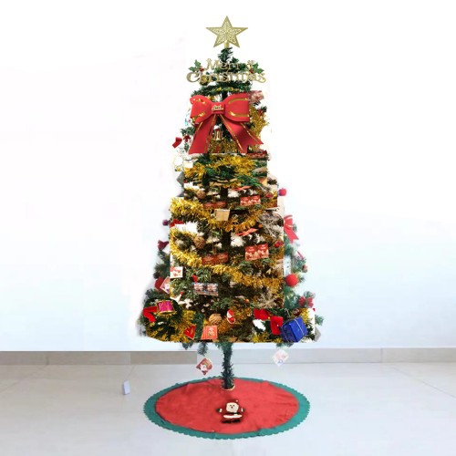 6 Feet Fully Decorated Christmas Tree with LED Multicolor Lights and Stand