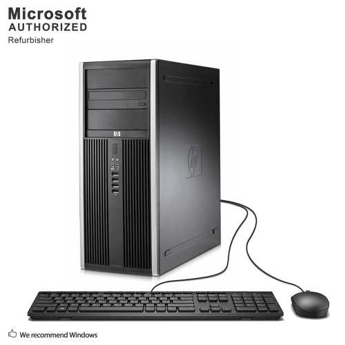 HP Compaq Elite 8200 Tower - Intel Core i7-2600 3.4GHz, 16GB RAM, 240G SSD  + 2TB HDD, DVD-RW - Windows 10 Home (EN/FR) - Refurbished