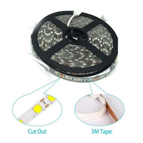 Smart LED Light Strip,Wifi Flexible Backlight Strip, Dimmable, 16million Color, 16.4FT, Compatible with Alexa-Google Home