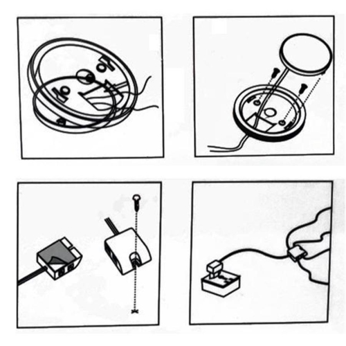 GlobalTone Complete Set Of LED Lights Under Cabinets Warm White 4 Pucks 4X 1W