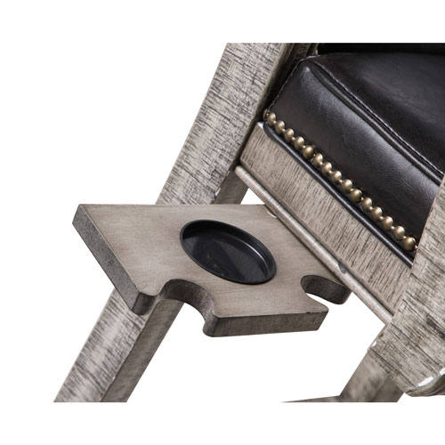 Fauteuil de spectateur de luxe Montecito avec support à queue de billard - Bois flotté