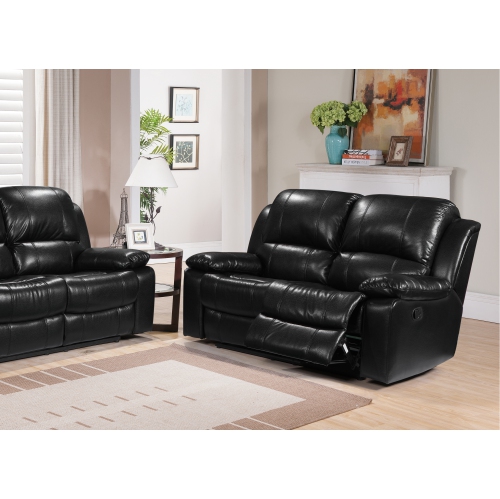 Alux A-Class Luxury Products Home Theatre: Elite Collection Air Leather Recliner Loveseat Only - Colour Black