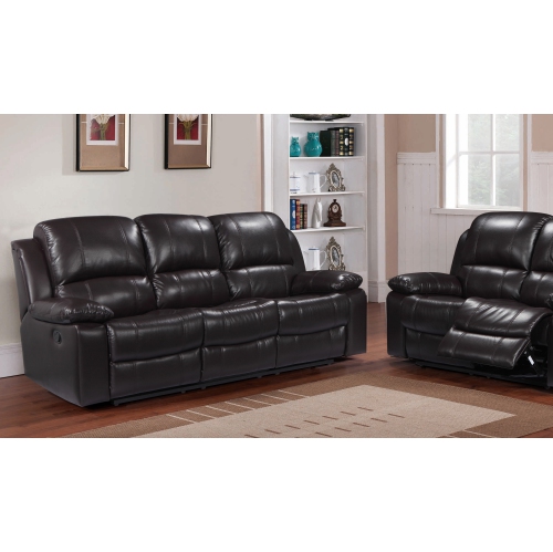 Alux A-Class Luxury Products Home Theatre: Elite Collection Air Leather Recliner Sofa Only - Brown
