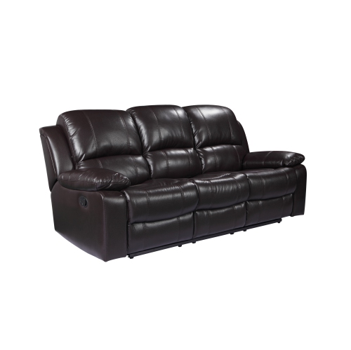 Alux A-Class Luxury Products Home Theatre: Elite Collection Air Leather Recliner Sofa Only - Brown
