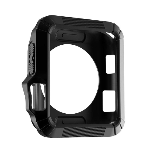 navor Shock Proof Bumper Cover Scratch Resistant Protective Rugged Case iwatch Series 3, Series 2, Series 1 [Black]-42MM
