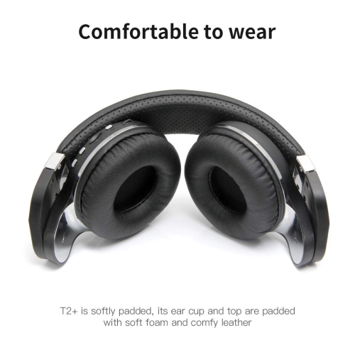 T2 Plus Turbine Wireless Bluetooth Headphones with Mic/Micro SD Card Slot/FM Radio