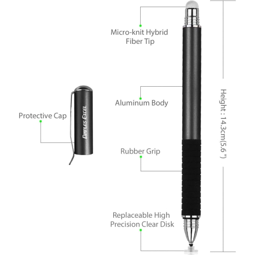Stylus for iPad, Stylus for Touch Screens, Capacitive Stylus Pen with High Sensitivity & Fine Point, Universal for Apple/iPhone/Ipad